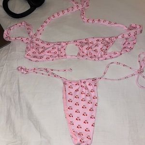 Brand new frankies bikini! Never worn. Strawberry/pink print.